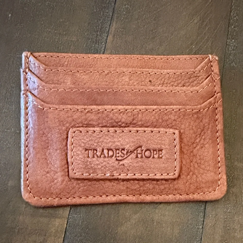 Trade Hope Brown Leather Card Holder